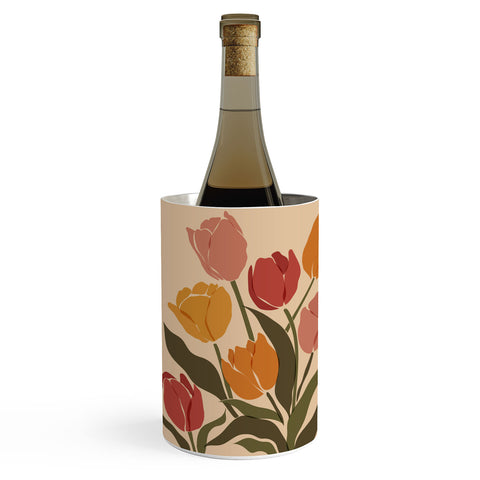 Cuss Yeah Designs Abstract Tulips Wine Chiller