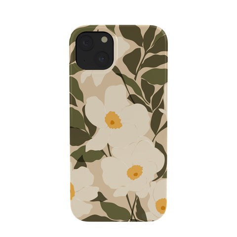 Cuss Yeah Designs Abstract White Wild Roses Phone Case
