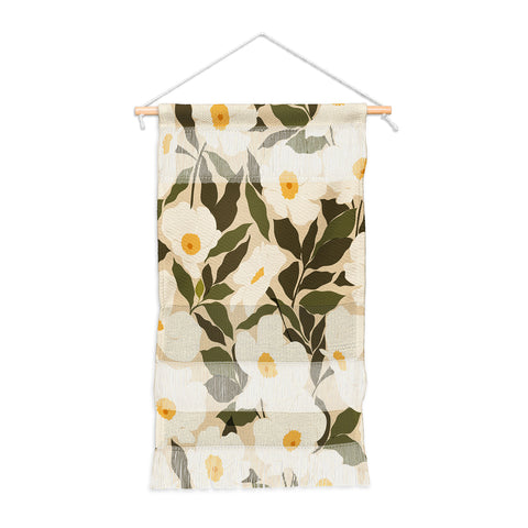 Cuss Yeah Designs Abstract White Wild Roses Wall Hanging Portrait