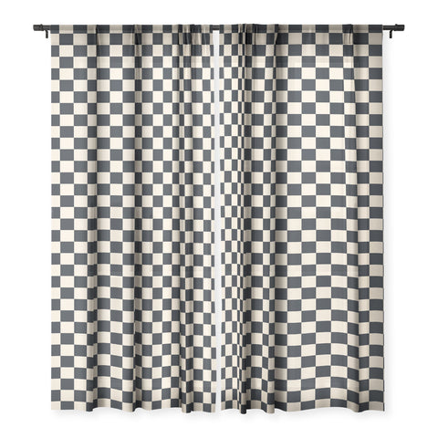 Cuss Yeah Designs Black Cream Checker Pattern Sheer Non Repeat