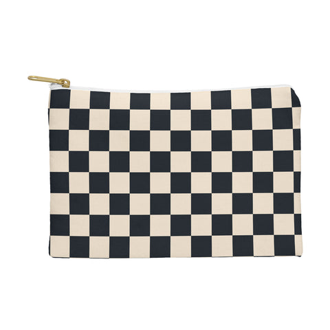 Cuss Yeah Designs Black Cream Checker Pattern Pouch