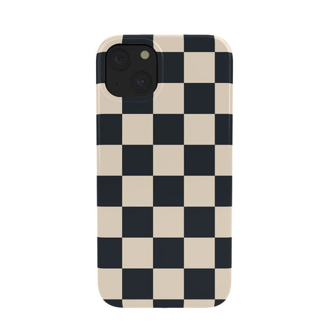 Cuss Yeah Designs Black Cream Checker Pattern Phone Case