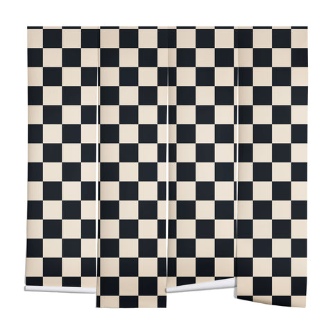 Cuss Yeah Designs Black Cream Checker Pattern Wall Mural