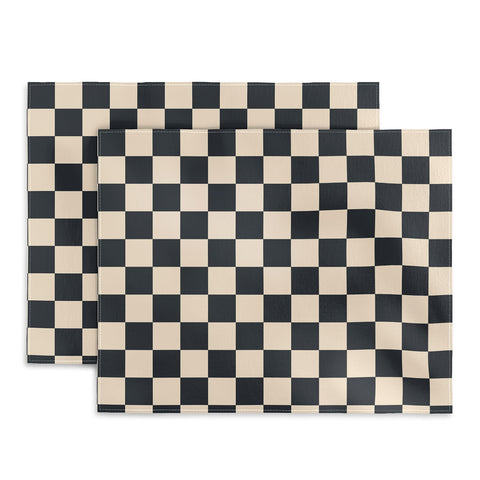 Cuss Yeah Designs Black Cream Checker Pattern Placemat