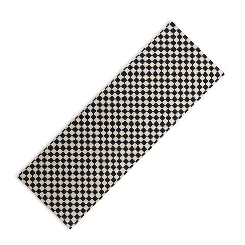 Cuss Yeah Designs Black Cream Checker Pattern Yoga Mat