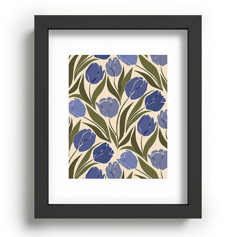 Cuss Yeah Designs Blue Tulip Field Recessed Framing Rectangle