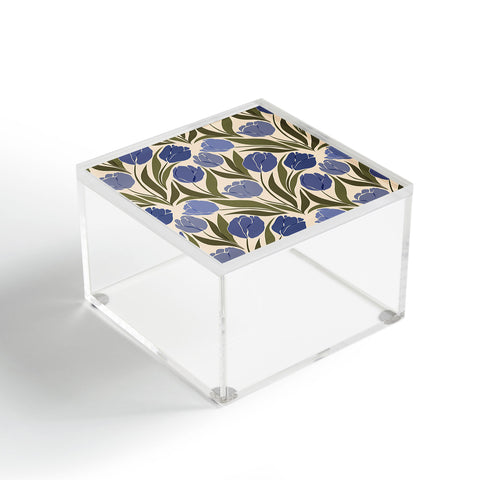 Cuss Yeah Designs Blue Tulip Field Acrylic Box