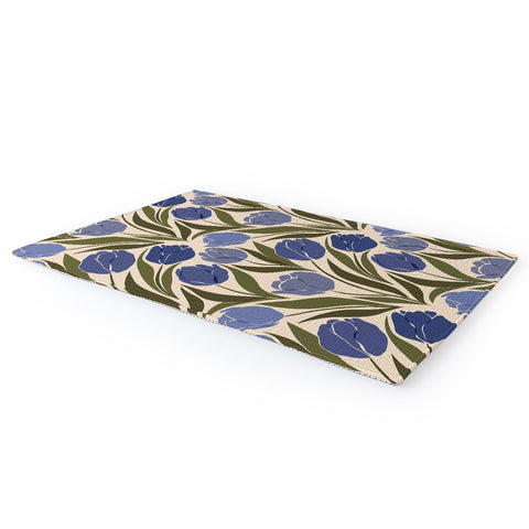 Cuss Yeah Designs Blue Tulip Field Area Rug