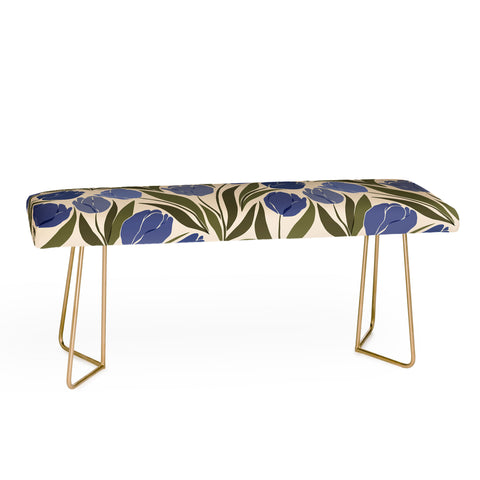 Cuss Yeah Designs Blue Tulip Field Bench