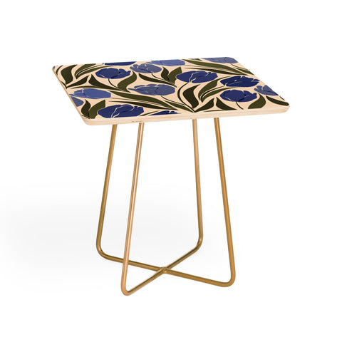 Cuss Yeah Designs Blue Tulip Field Side Table