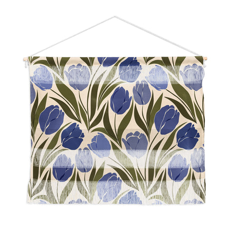 Cuss Yeah Designs Blue Tulip Field Wall Hanging Landscape