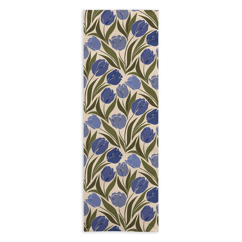 Cuss Yeah Designs Blue Tulip Field Yoga Towel