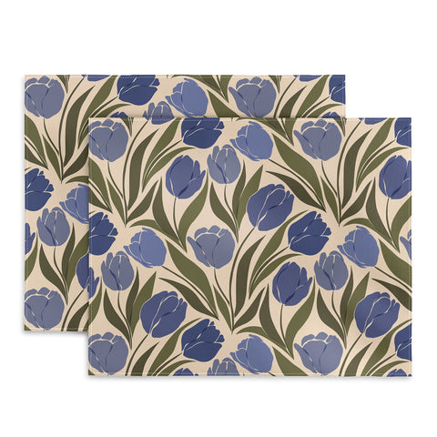 Cuss Yeah Designs Blue Tulip Field Placemat