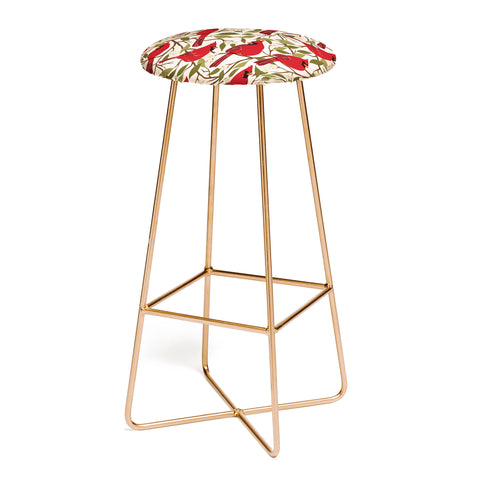 Cuss Yeah Designs Cardinals on Blossoming Tree Bar Stool