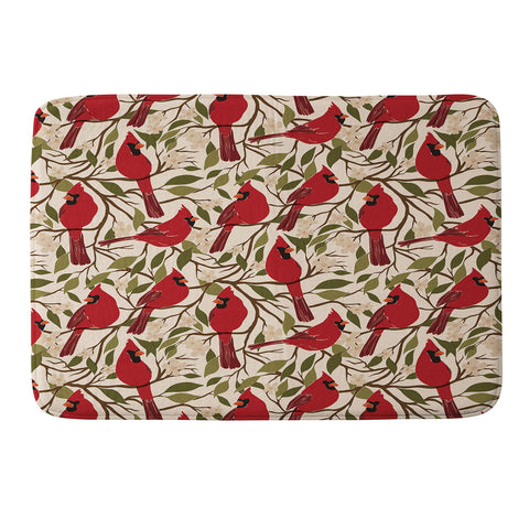 Cuss Yeah Designs Cardinals on Blossoming Tree Memory Foam Bath Mat Havenly