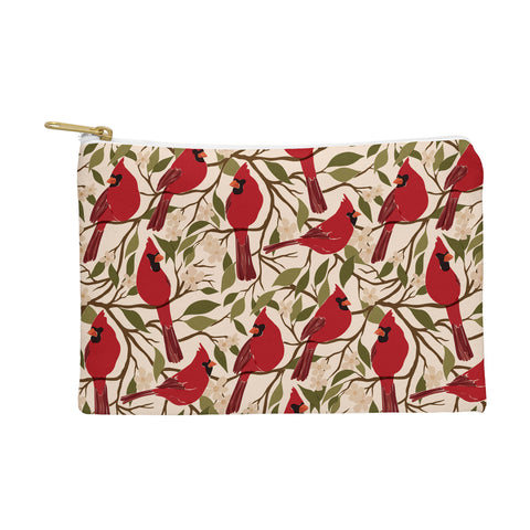 Cuss Yeah Designs Cardinals on Blossoming Tree Pouch