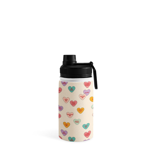 Cuss Yeah Designs Conversation Hearts Pattern Water Bottle