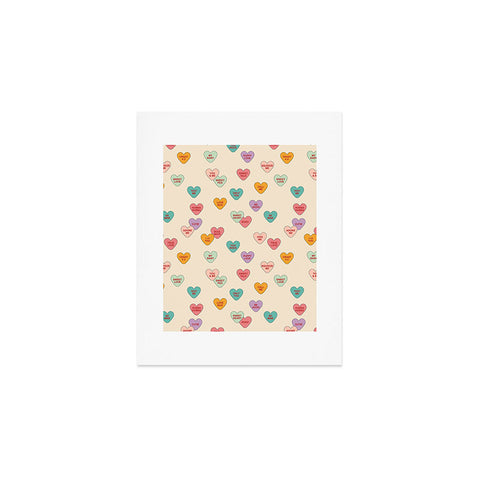 Cuss Yeah Designs Conversation Hearts Pattern Art Print