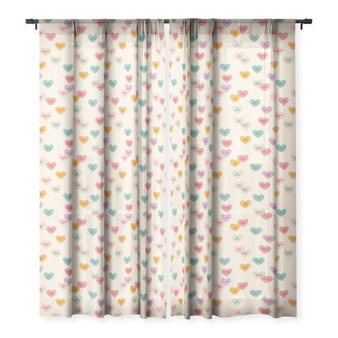 Cuss Yeah Designs Conversation Hearts Pattern Sheer Non Repeat