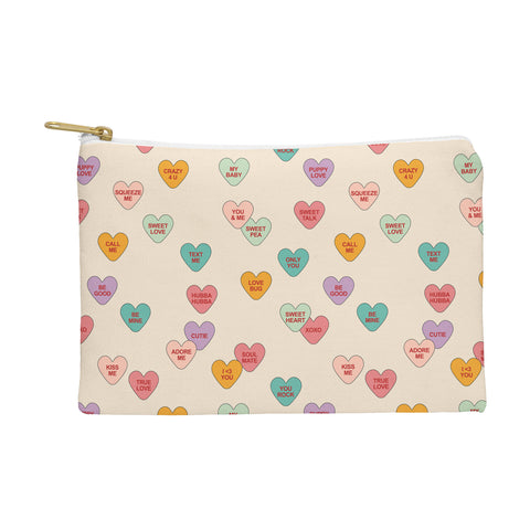 Cuss Yeah Designs Conversation Hearts Pattern Pouch
