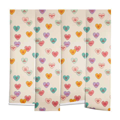 Cuss Yeah Designs Conversation Hearts Pattern Wall Mural