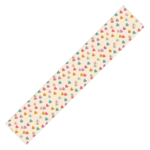 Cuss Yeah Designs Conversation Hearts Pattern Table Runner