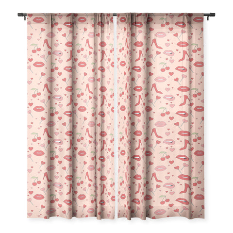 Cuss Yeah Designs Flirty Lips Pattern Sheer Non Repeat