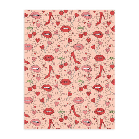 Cuss Yeah Designs Flirty Lips Pattern Puzzle