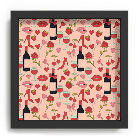 Cuss Yeah Designs Flirty Valentines Day Recessed Framing Square