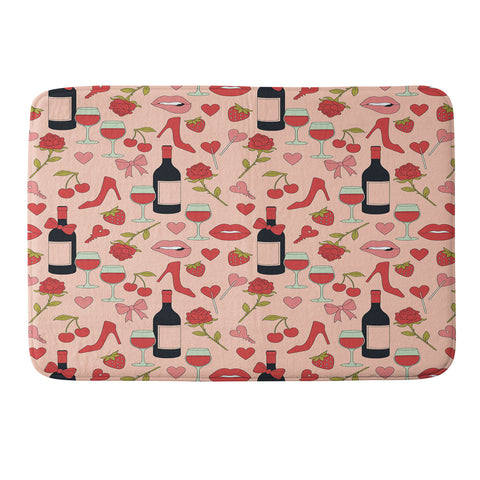 Cuss Yeah Designs Flirty Valentines Day Memory Foam Bath Mat