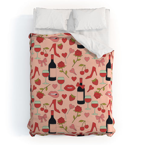 Cuss Yeah Designs Flirty Valentines Day Duvet Cover