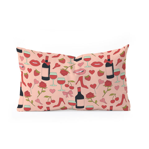 Cuss Yeah Designs Flirty Valentines Day Oblong Throw Pillow