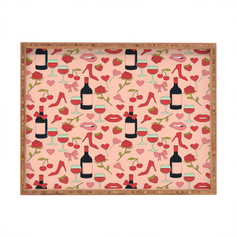 Cuss Yeah Designs Flirty Valentines Day Rectangular Tray