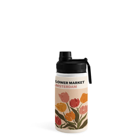 Cuss Yeah Designs Flower Market Amsterdam Water Bottle