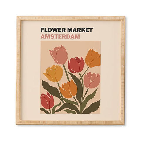 Cuss Yeah Designs Flower Market Amsterdam Framed Wall Art