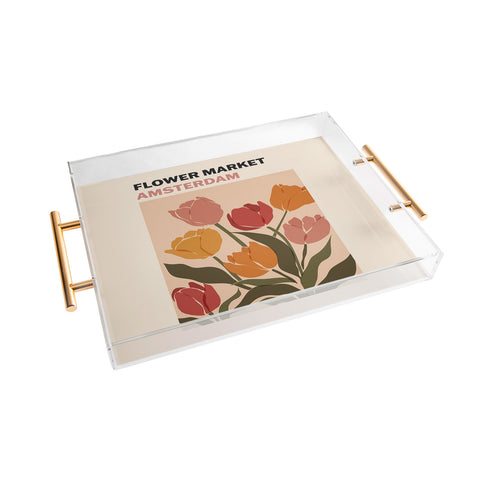 Cuss Yeah Designs Flower Market Amsterdam Acrylic Tray