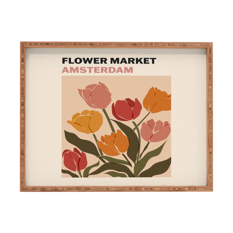 Cuss Yeah Designs Flower Market Amsterdam Rectangular Tray