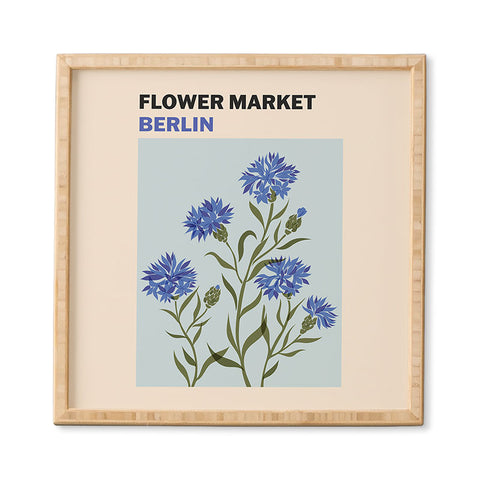 Cuss Yeah Designs Flower Market Berlin Framed Wall Art