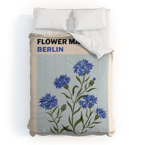 Cuss Yeah Designs Flower Market Berlin Comforter