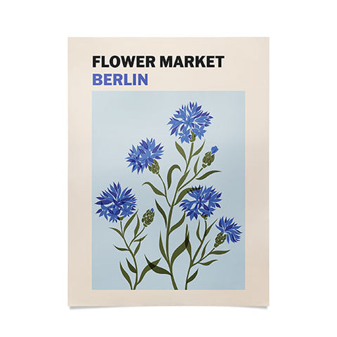 Cuss Yeah Designs Flower Market Berlin Poster