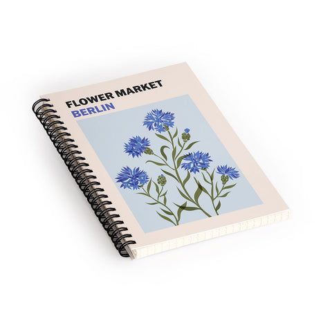 Cuss Yeah Designs Flower Market Berlin Spiral Notebook