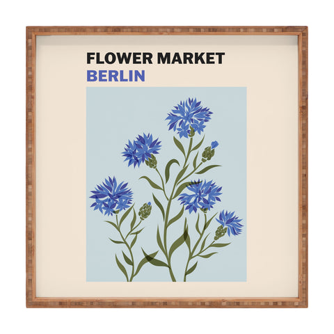 Cuss Yeah Designs Flower Market Berlin Square Tray