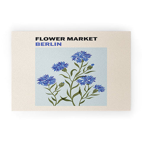 Cuss Yeah Designs Flower Market Berlin Welcome Mat