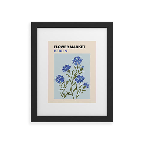 Cuss Yeah Designs Flower Market Berlin Framed Art Print