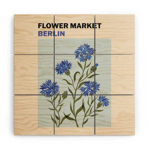 Cuss Yeah Designs Flower Market Berlin Wood Wall Mural