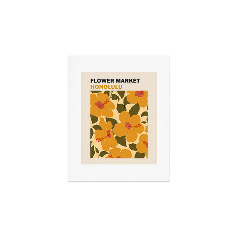 Cuss Yeah Designs Flower Market Honolulu Art Print