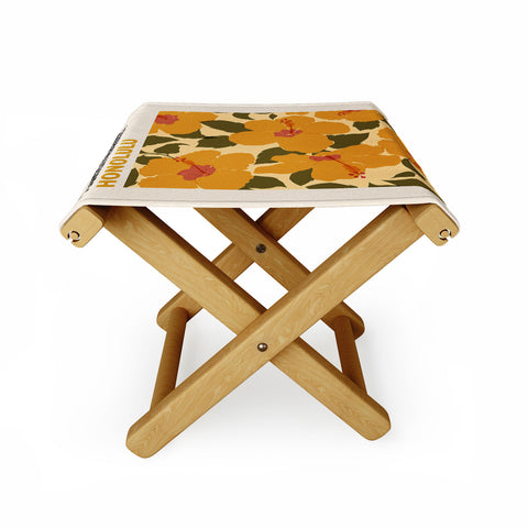 Cuss Yeah Designs Flower Market Honolulu Folding Stool