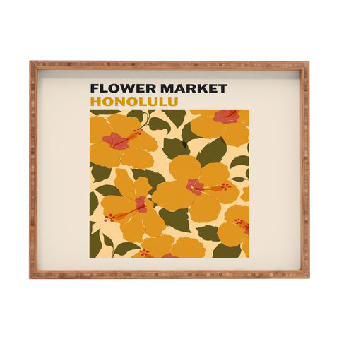 Cuss Yeah Designs Flower Market Honolulu Rectangular Tray