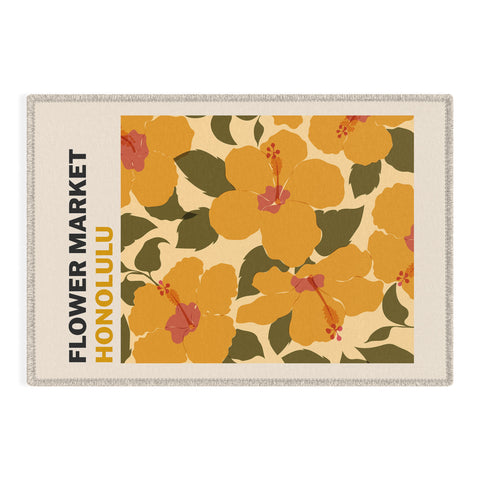 Cuss Yeah Designs Flower Market Honolulu Outdoor Rug