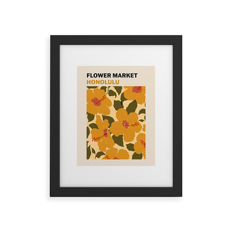 Cuss Yeah Designs Flower Market Honolulu Framed Art Print
